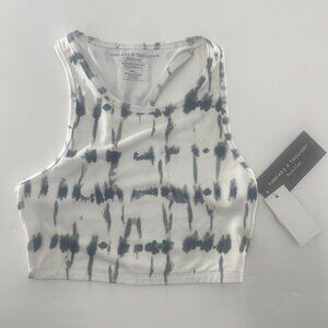 NEW Threads 4 Thought Womens Sports Bra Small White Reactive Gray Tie Dye